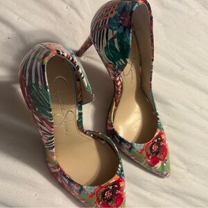 Jessica Simpson Multicolor Floral Pointed-Toe Stiletto Pumps